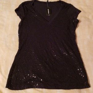 BOGO Black sequence sleeveless blouse. Size small